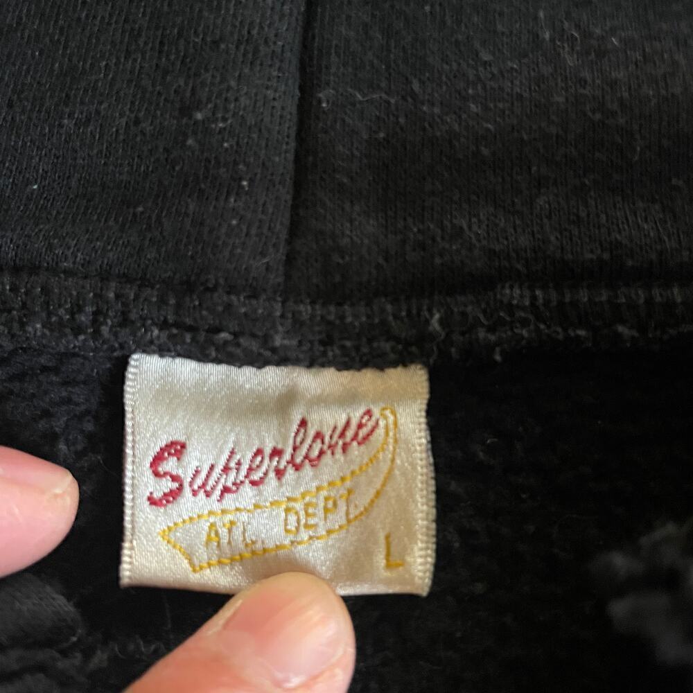 Vintage Duff Hoodie Sweatshirt Black Red Mens Large Homer Simpsons Beer 90s Y2K - Picture 6 of 11